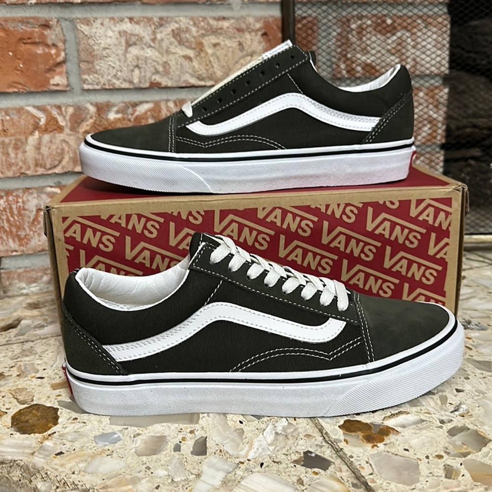 Vans Old Skool forest night true white